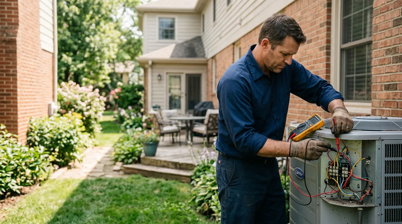 HVAC technician working near Trego, WI